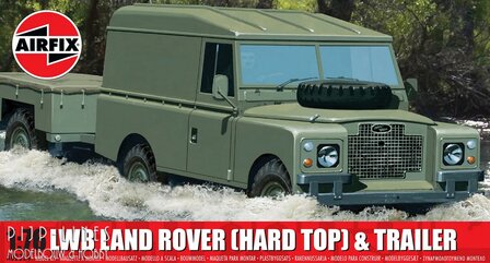 Airfix A02324 LWB Land Rover (Hard Top) &amp; Trailer