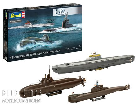 Revell 05186 70 Jaar Bundeswehr Wilhelm Bauer Type 206A Klasse2