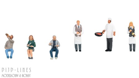 Faller 151704 Kelners en Restaurantgasten