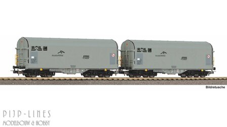 Piko 28344 NL ATIR Rail huifwagen set voor staaltransport Type Shimmns