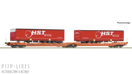 Roco 6600260 NL Wascosa T3000e dubbele draagwagen