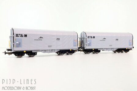 Piko 28344 NL ATIR Rail huifwagen set voor staaltransport Type Shimmns