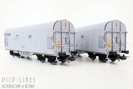 Piko 28344 NL ATIR Rail huifwagen set voor staaltransport Type Shimmns