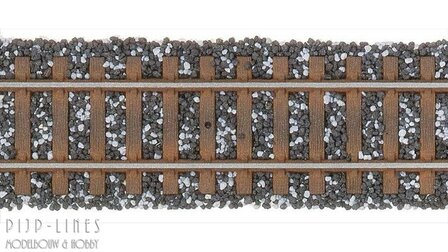 Busch 7124 Rail Ballast grijs zwart