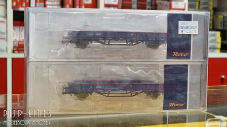 Occasion Roco 6600046 VolkerRail set van twee platte wagons