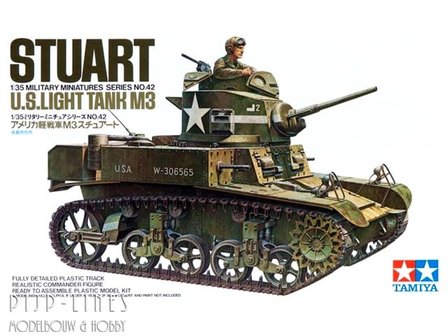 Tamiya-35042-U.S.-Light-Tank-M3-Stuart-MkI-1:35
