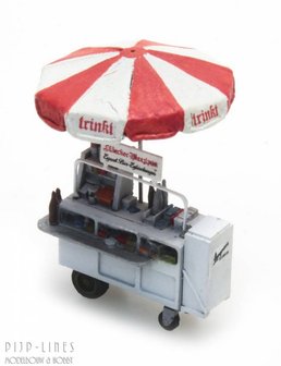 Artitec 387.289 Buffetkar &quot;Trinkt&quot; leuk met een parasol 1:87 H0