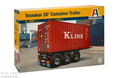 Italeri 3887 Tecnokar 20&#039; Container Trailer 1:24