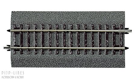 Roco 42512 Roco-Line met bedding Rechte rails G&frac12; 115mm