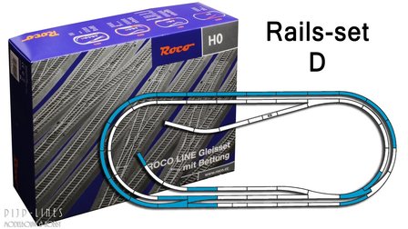 Roco 42012 Roco Line met bedding. Rails set D