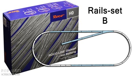 Roco 42010 Roco Line met bedding. Rails set B