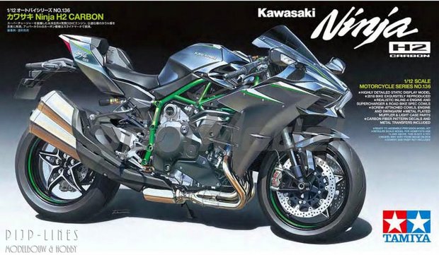 Tamiya 14136 Kawasaki Ninja H2 Carbon schaal 1:12