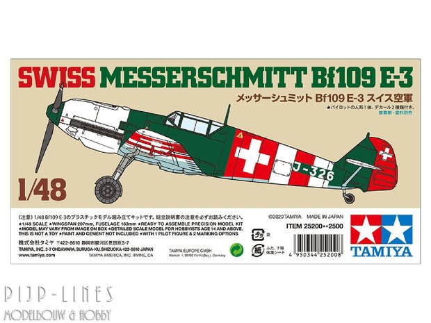 Tamiya 25200 Swiss Messerschmitt Bf109 E-3