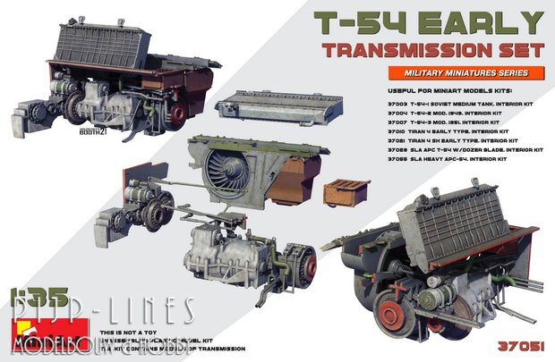 Miniart 37051 T-54 Vroege Transmissie set