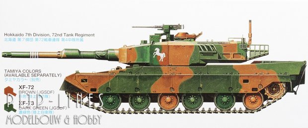 Tamiya 35260 JGSDF Type 90 Tank met munitie