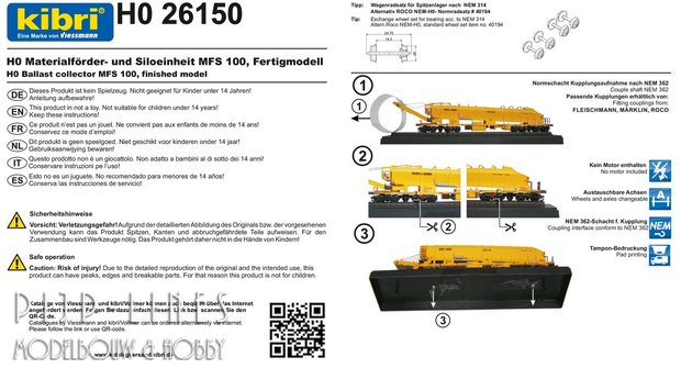 Kibri 26150 H0 Overslag- en silo-eenheid MFS 100 afgewerkt model