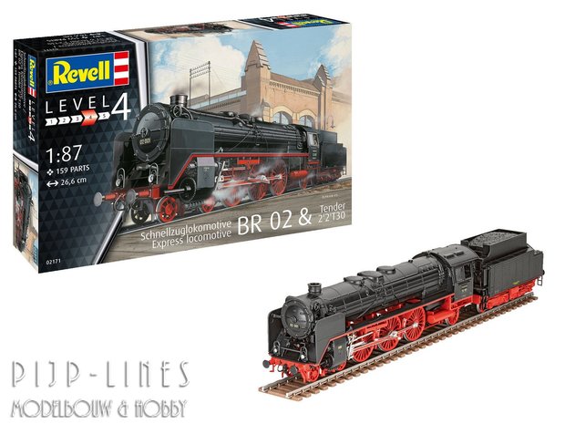 Revell 02171 Sneltrein locomotief BR 02 & tender 2'2'T30