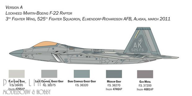 Italeri 2822 F-22 A Raptor