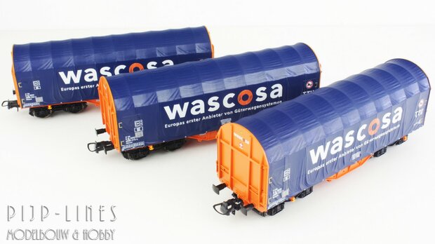 Roco 76009 NL Wascosa Huifwagen set voor staalstransport Type Shimmns