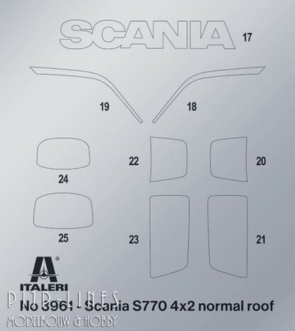 Italeri 3961 SCANIA S770 Highline 4x2 normaal dak