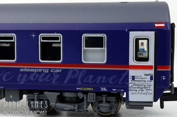 LSModels N97022 OBB Nightjet rijtuigen set 8-delig