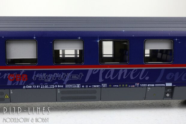 LSModels N97022 OBB Nightjet rijtuigen set 8-delig