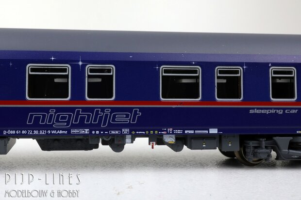 LSModels N97022 OBB Nightjet rijtuigen set 8-delig