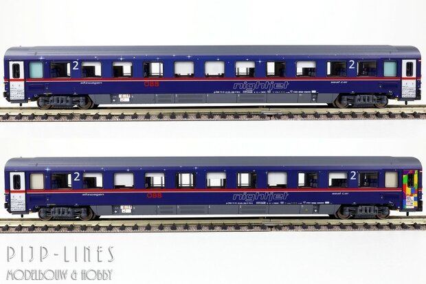 LSModels N97025 OBB Nightjet rijtuigen set 2-delig