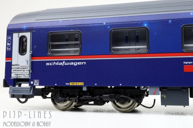 Roco 6200021 OBB/SBB Nightjet Slaaprijtuigen set Type WLABmz