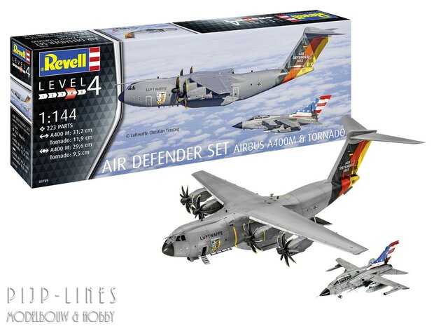 Revell 03789 Luftwaffe Air Defender Set Airbus A400M Tornado