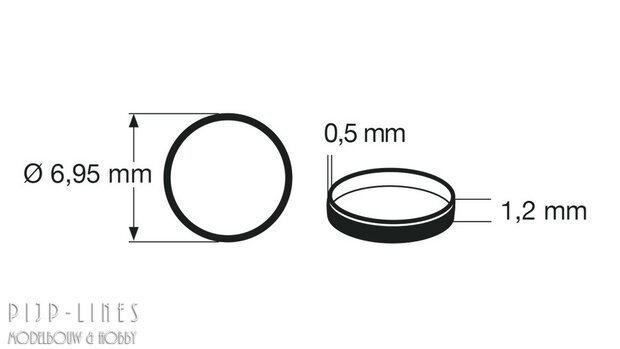 Fleischmann 948005 Antislipband Diameter 6,95 mm - Breedte 1,2 mm