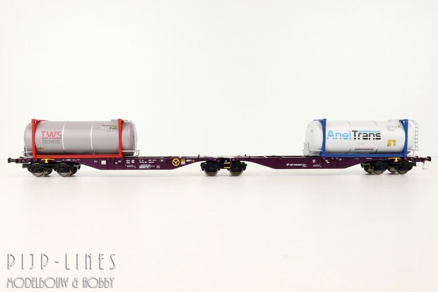 Mehano 28399 NL RailRelease Containerdraagwagen Type Sggmrs90