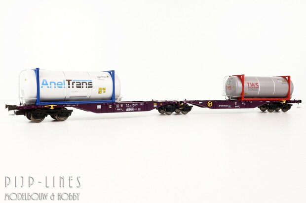 Mehano 28400 NL RailRelease Containerdraagwagen Type Sggmrs90