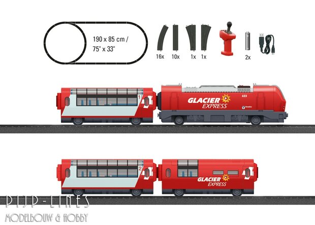 Marklin 29348 my world startset Glacier Express