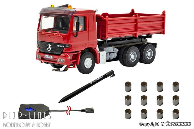 Viessmann 8001 Car Motion Basis Startset MB Actros Kiepwagen rood