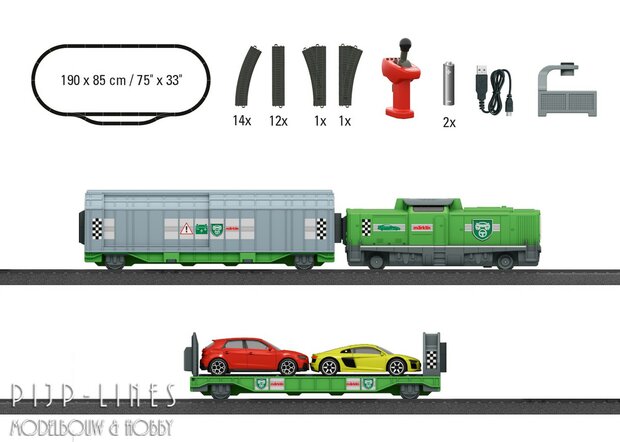 Marklin 29347 my world startset Autotransporter
