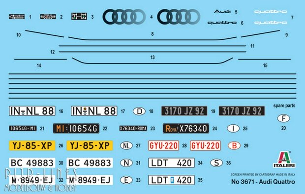 Italeri 3671 Audi Quattro