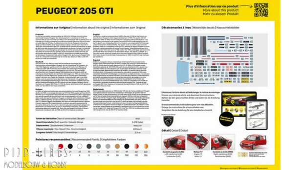 Heller 82705 Peugeot 205 GTI
