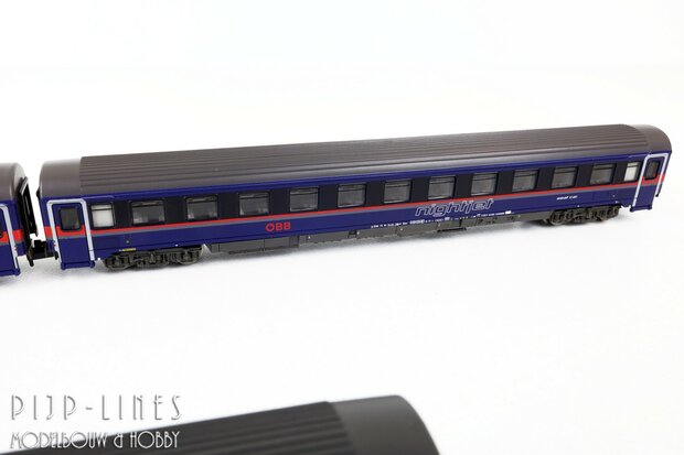 Fleischmann 6260084 &Ouml;BB Nightjet Eurofima rijtuigen set
