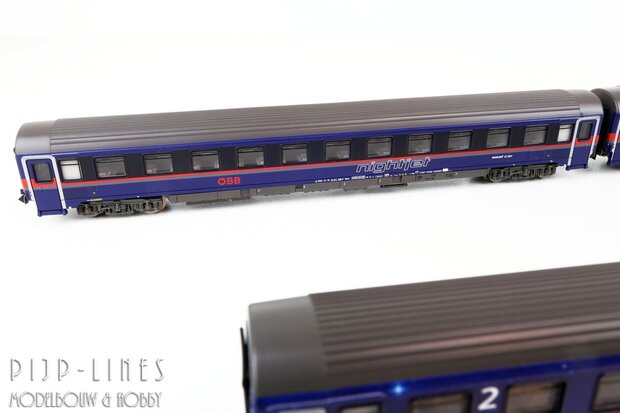 Fleischmann 6260084 &Ouml;BB Nightjet Eurofima rijtuigen set
