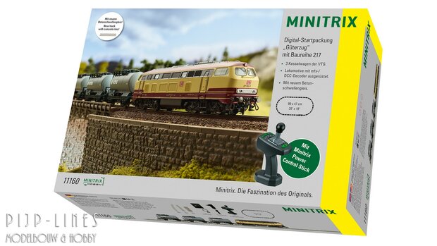 MINITRIX 11160 Digitale startset DB Diesellocomotief BR 217 met goederentrein