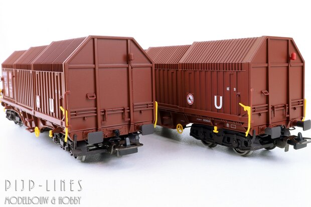 Piko 28337 DB Telescoopdakwagen set Type Shimmns-u