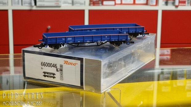 Occasion Roco 6600046 VolkerRail set van twee platte wagons