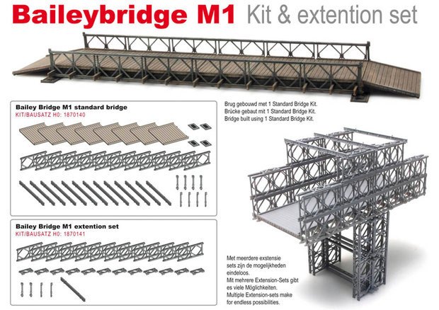 Artitec 1870141 Bailey Bridge M1 extension set 1:87 H0