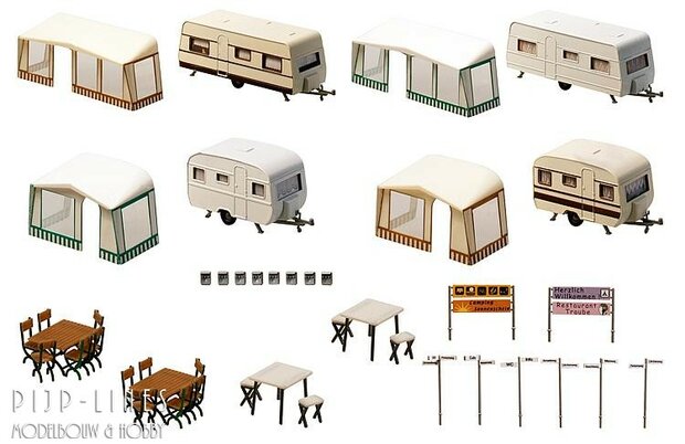 Faller 130503 Camping Caravan Set 1:87