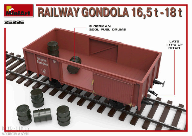 Miniart 35296 Spoorweg Gondola 16,5-18t 1:35 modelbouw