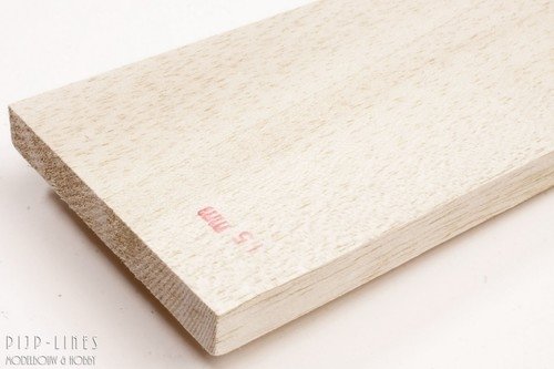 Balsa hout plank 15mm PijpLines Modelbouw &amp; Hobby