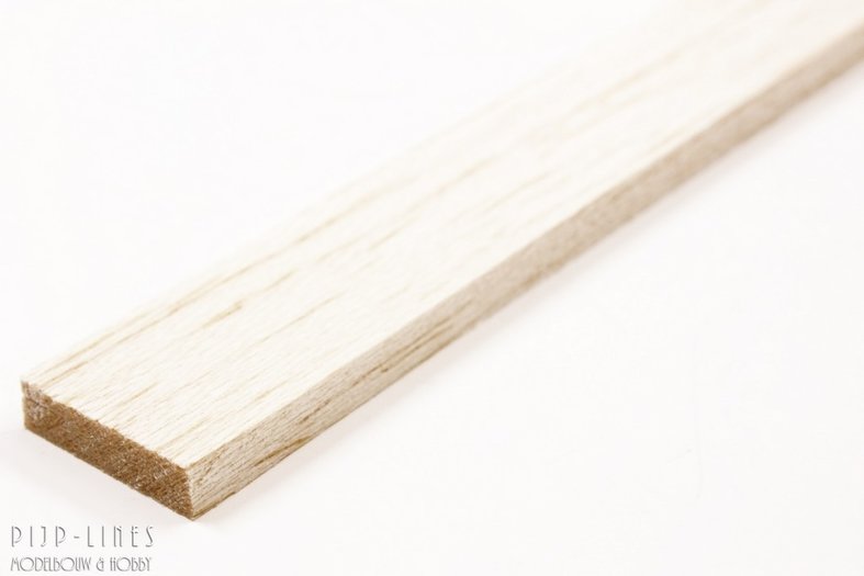 Balsa hout latje 5x20mm PijpLines Modelbouw &amp; Hobby