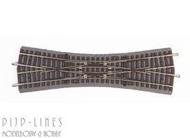 PIKO A-Gleis met bedding Engelse wissel DKW