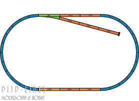 PIKO A-Gleis met bedding Rails set A+B